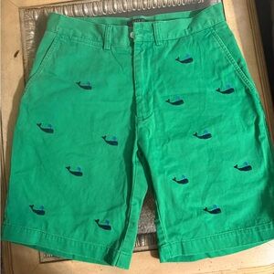 Ralph Lauren Green Shorts with Whale Pattern